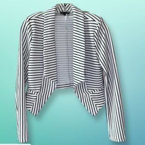 Black and White Striped Blazer (Never Worn)